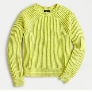 J Crew Garment Washed Crewneck Sweater S
